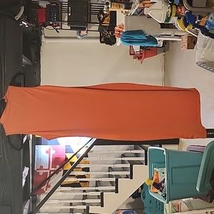 Orange bodycon dress